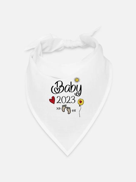 Baby 2023 - Bandana Dreieckstuch - Weiß
