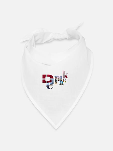 Dänemark - Bandana Dreieckstuch - Weiß