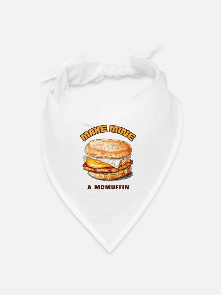 Mach meinen zu einem McMuffin - Bandana Dreieckstuch - Weiß