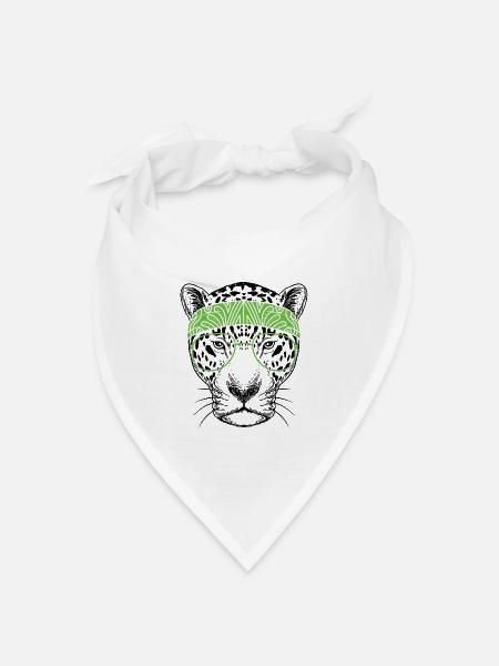 Leopard - Bandana Dreieckstuch - Weiß
