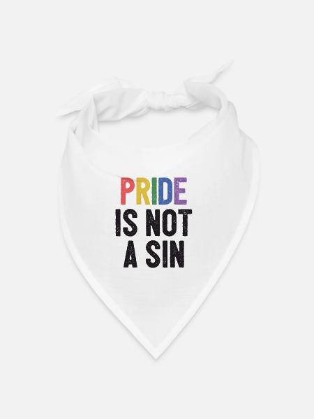 LGBTQ Pride Month - Pride ist keine Sünde - Bandana Dreieckstuch - Weiß