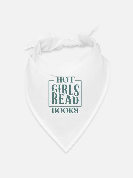Lesende Frauen Lesen Bücher - Bandana Dreieckstuch - Weiß