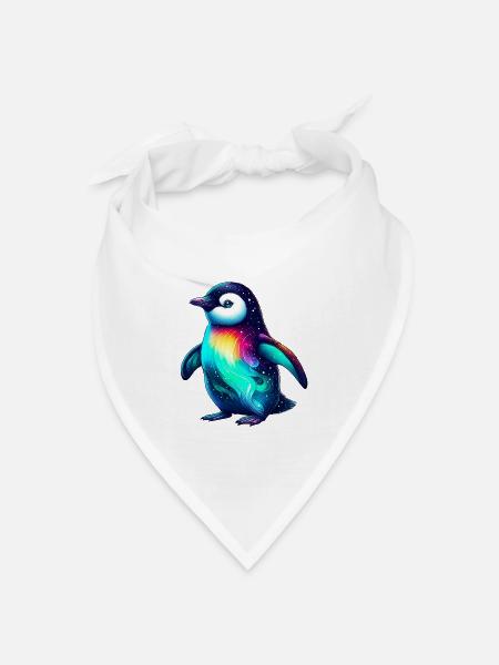 Pinguin - Bandana Dreieckstuch - Weiß