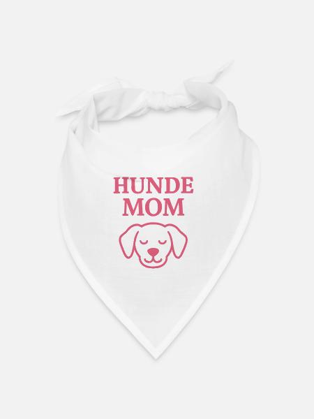 Hunde mom - Bandana Dreieckstuch - Weiß