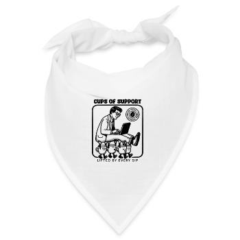 Becher der Unterstützung - Bandana Dreieckstuch - Weiß - Vorne