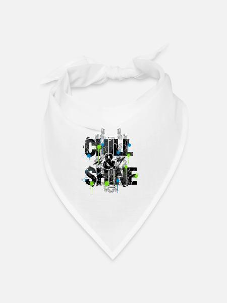 Limitierte Edition – CHILL & SHINE - Bandana Dreieckstuch - Weiß