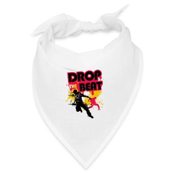 Frutiger metro Drop the Beat Graffiti Dance - Bandana Dreieckstuch - Weiß - Vorne