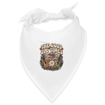 The Good Old Times Retro - Bandana Dreieckstuch - Weiß - Vorne