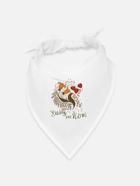 Blumenranke - Bandana Dreieckstuch - Weiß