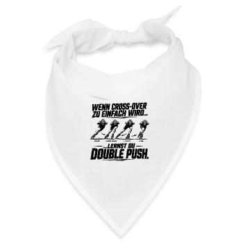 Double Push Speedskating Technik - Bandana Dreieckstuch - Weiß - Vorne