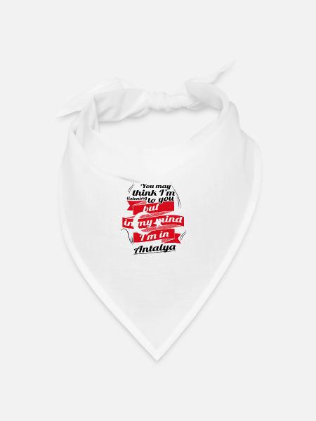 URLAUB HOME ROOTS tuerkiye tuerkei Turkey Antalya - Bandana Dreieckstuch - Weiß