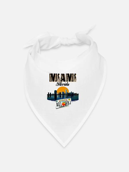 MIAMI - Bandana Dreieckstuch - Weiß