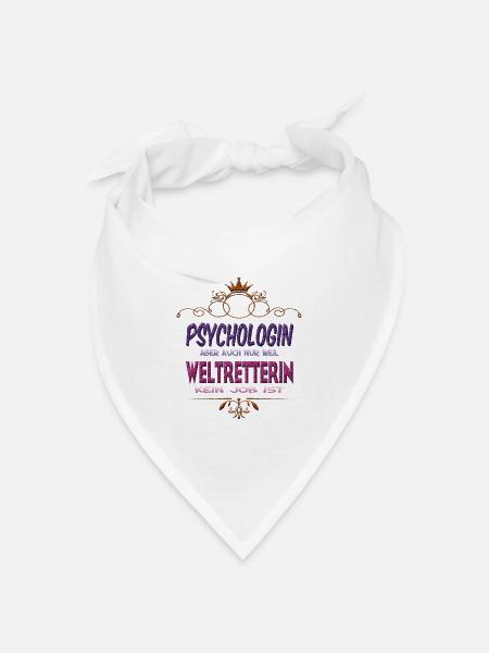 Psychologin Weltretterin - Bandana Dreieckstuch - Weiß