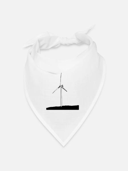 Windrad - Bandana Dreieckstuch - Weiß