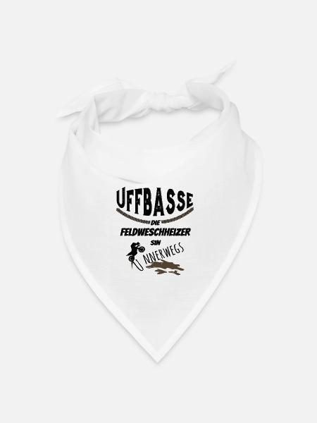 Uffbasse Feldweschheizer - Bandana Dreieckstuch - Weiß