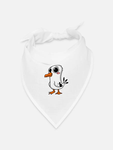 Niedliche Möwe - Bandana Dreieckstuch - Weiß