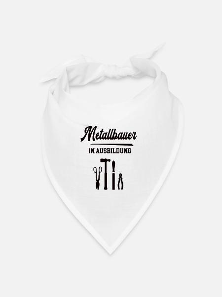 Metallbauer Ausbildung Azubi Metallbau Lehre - Bandana Dreieckstuch - Weiß