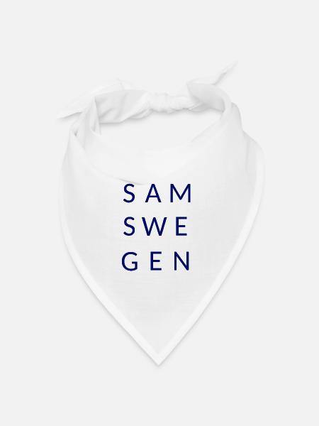 Samswegen Schriftzug - Bandana Dreieckstuch - Weiß