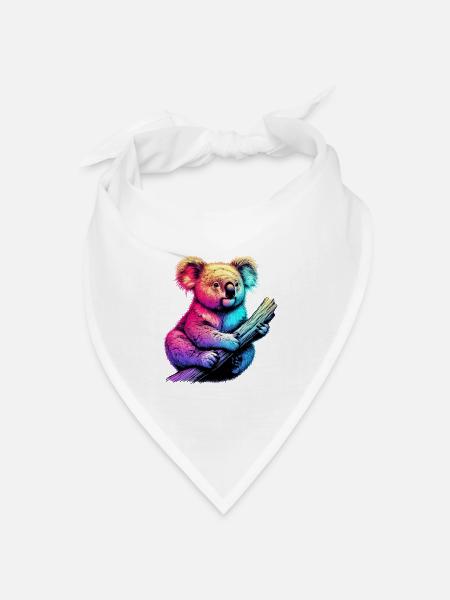 Koala - Bandana Dreieckstuch - Weiß