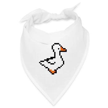 pixel ente - Bandana Dreieckstuch - Weiß - Vorne