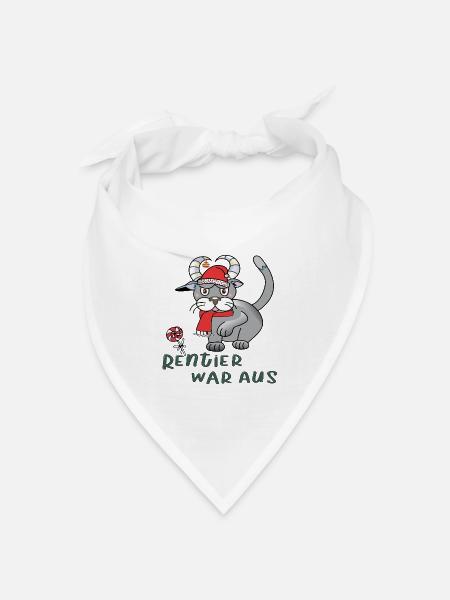 Rentier war aus - Bandana Dreieckstuch - Weiß