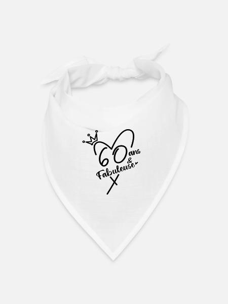 60 Jahre und fabelhafte Frau Geburtstagsgeschenk - Bandana Dreieckstuch - Weiß