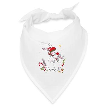 Adventszeit - Bandana Dreieckstuch - Weiß - Vorne