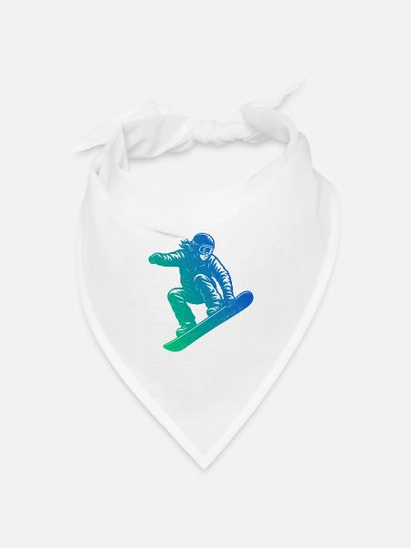 Direkte Snowboard Aussage - Bandana Dreieckstuch - Weiß