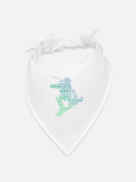 Statement für alle Snowboard - Bandana Dreieckstuch - Weiß