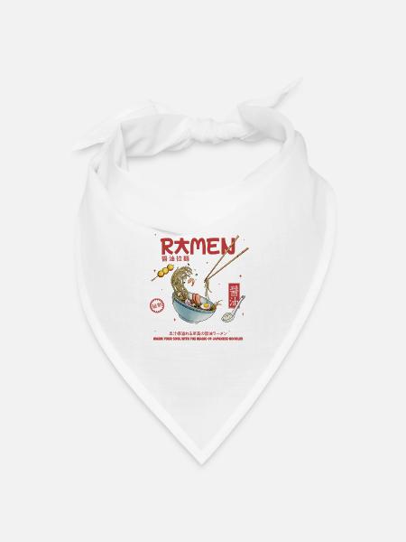 Ramen - Bandana Dreieckstuch - Weiß