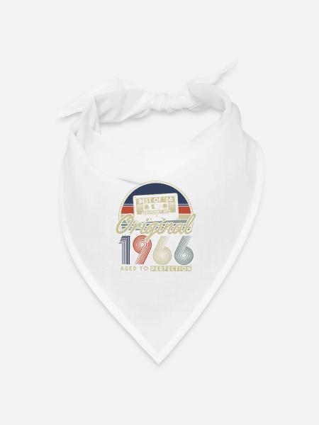 60. Geburtstag 60 Jahre 1966 Jahrgang geboren - Bandana Dreieckstuch - Weiß