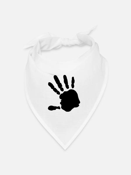 Hand - Bandana Dreieckstuch - Weiß