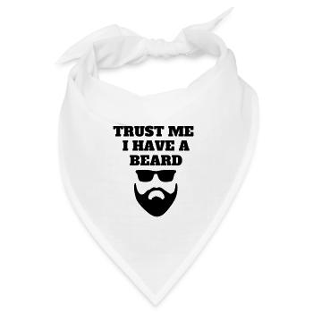 trust me i have a beard - Bandana Dreieckstuch - Weiß - Vorne