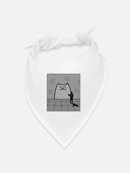 Schläfrige Katze - Bandana Dreieckstuch - Weiß