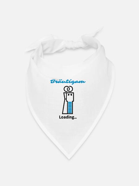 Bräutigam Loading... - Bandana Dreieckstuch - Weiß