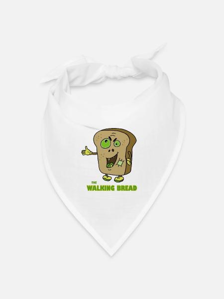 The Walking Bread, Halloween, gruselig - Bandana Dreieckstuch - Weiß