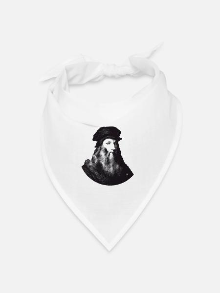 Leonardo Da Vinci - Bandana Dreieckstuch - Weiß