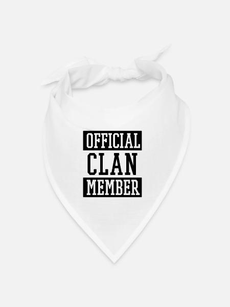 Official Clan Member - Bandana Dreieckstuch - Weiß