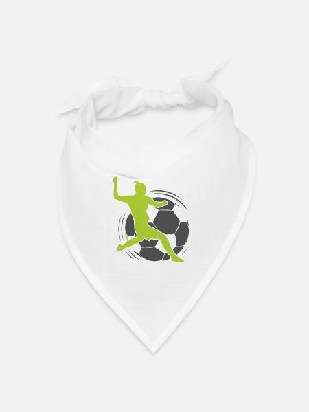 Frauenfussball - Fussballerin - Bandana Dreieckstuch - Weiß