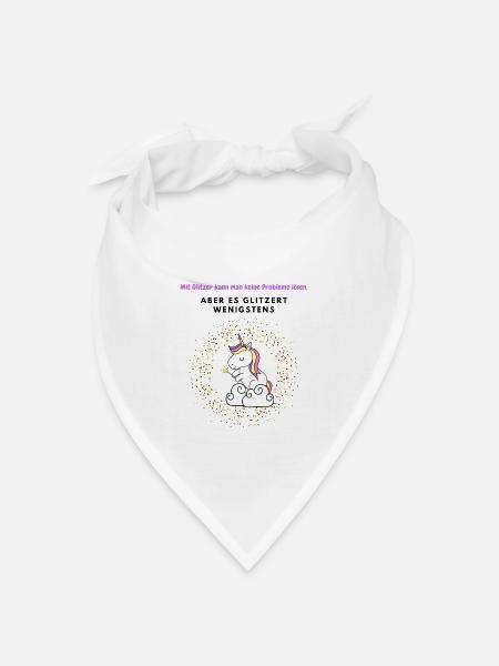 Glitzer - Bandana Dreieckstuch - Weiß