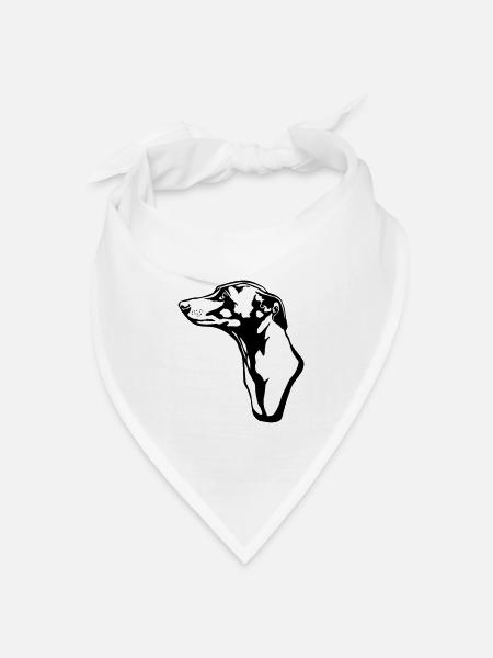 greyhound BACKGROUND - Bandana Dreieckstuch - Weiß