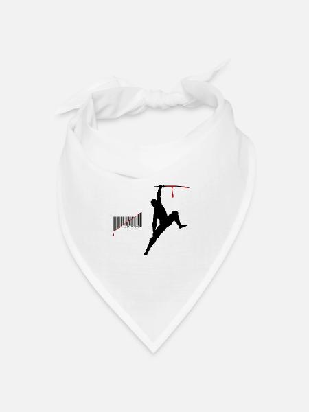 Ninja Barcode - Bandana Dreieckstuch - Weiß
