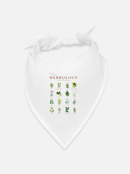 Herbology | Kräuterkunde Gewürze Magie Garten - Bandana Dreieckstuch - Weiß