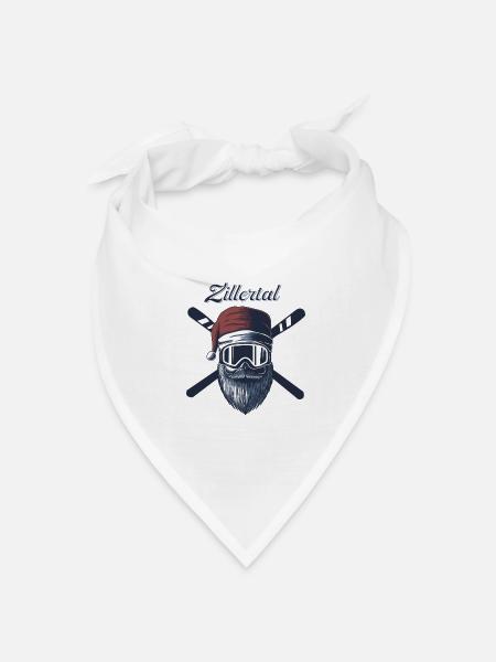 Zillertal Ski Sknowboard - Bandana Dreieckstuch - Weiß