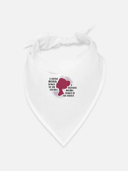 Starke Frauen stehen für Gerechtigkeit auf - Bandana Dreieckstuch - Weiß
