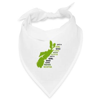GOWILD - Just a girl who loves Nova Scotia - Bandana Dreieckstuch - Weiß - Vorne