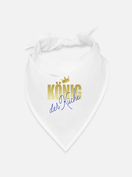 König der Küche - Bandana Dreieckstuch - Weiß