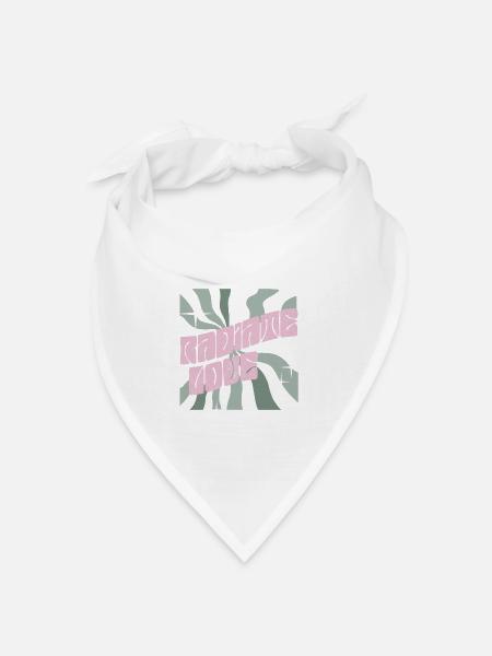 radiate love white - Bandana Dreieckstuch - Weiß