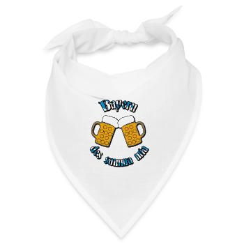 Bayern des samma mia - Bandana Dreieckstuch - Weiß - Vorne