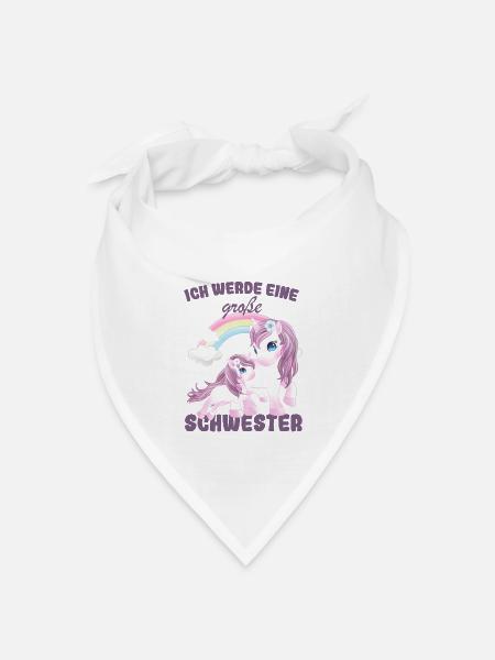 Ich Werde Eine Große Schwester 2025 - Bandana Dreieckstuch - Weiß